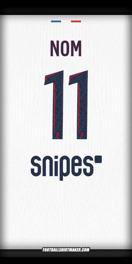 Maillot Paris Saint Germain 2025/2026 Extérieur -  nom - 11