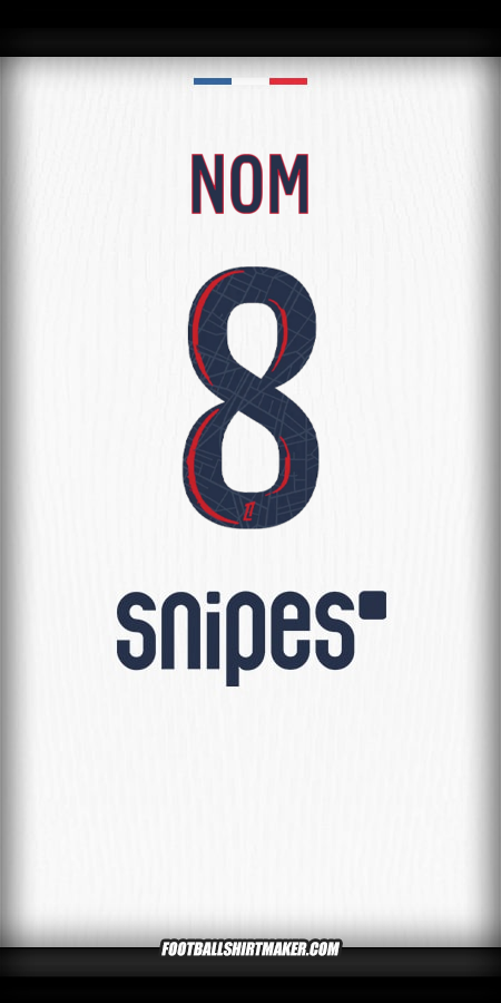 Maillot Paris Saint Germain 2025/2026 Extérieur -  nom - 8