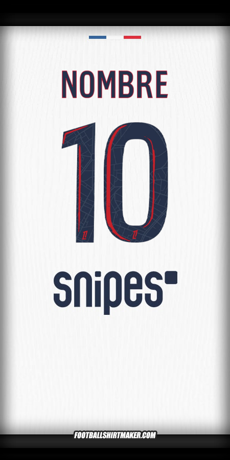 Jersey Paris Saint Germain 2025/2026 Visita -  nombre - 10