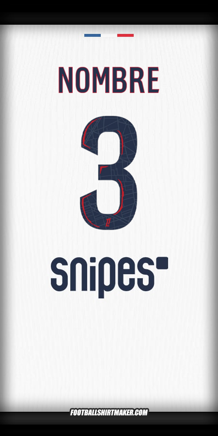 Jersey Paris Saint Germain 2025/2026 Visita -  nombre - 3