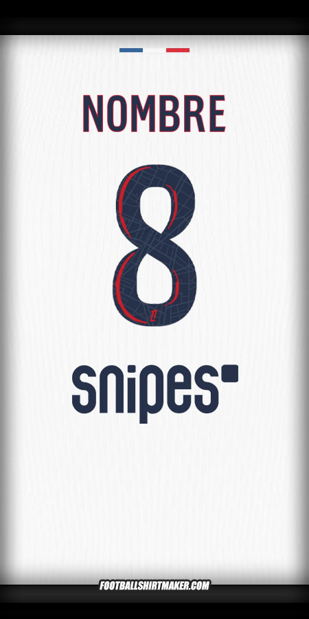 Jersey Paris Saint Germain 2025/2026 Visita -  nombre - 8
