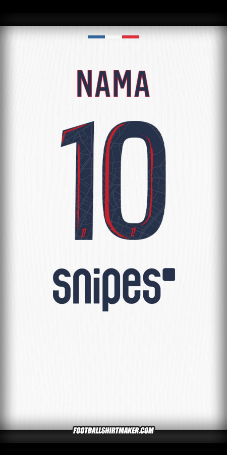 Jersey Paris Saint Germain 2025/2026 Alternatif -  nama - 10