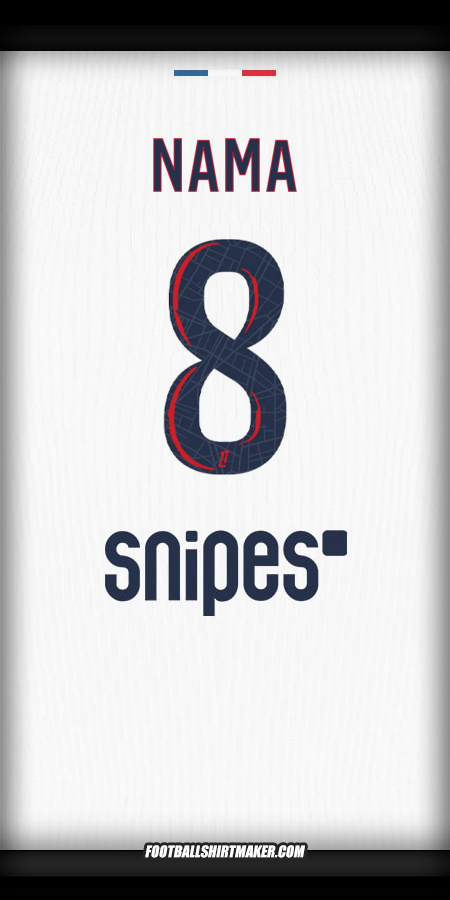 Jersey Paris Saint Germain 2025/2026 Alternatif -  nama - 8