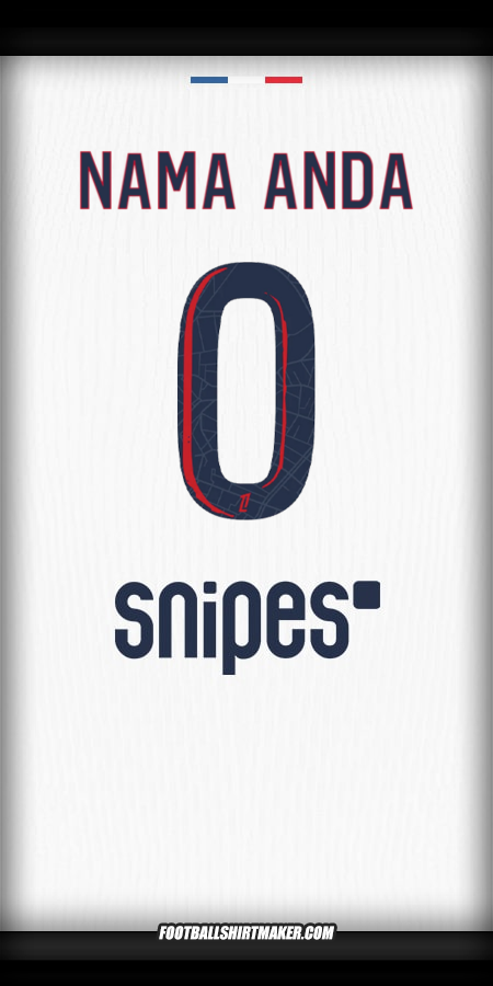 Jersey Paris Saint Germain 2025/2026 Alternatif -  nama anda - 0