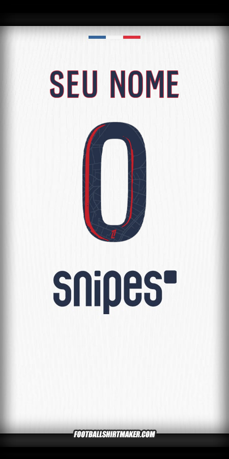 Camisa Paris Saint Germain 2025/2026 Alternativa -  seu nome - 0