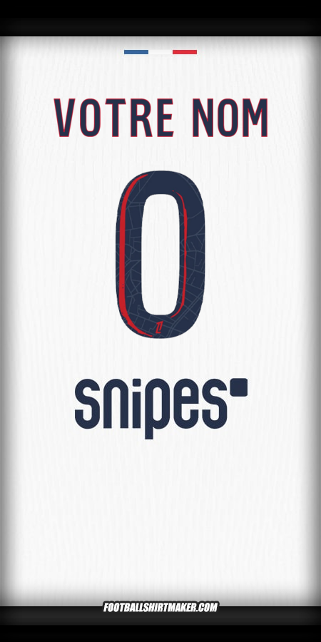 Maillot Paris Saint Germain 2025/2026 Extérieur -  votre nom - 0