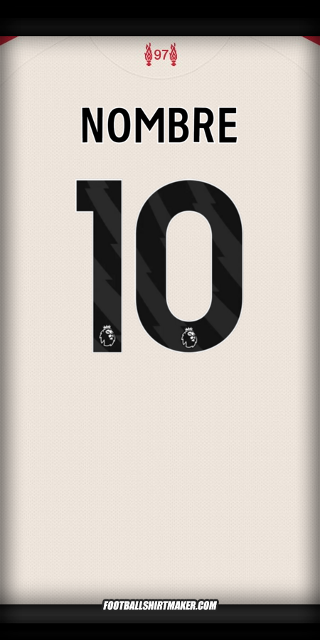 Jersey Liverpool FC 2025/2026 Visita -  nombre - 10