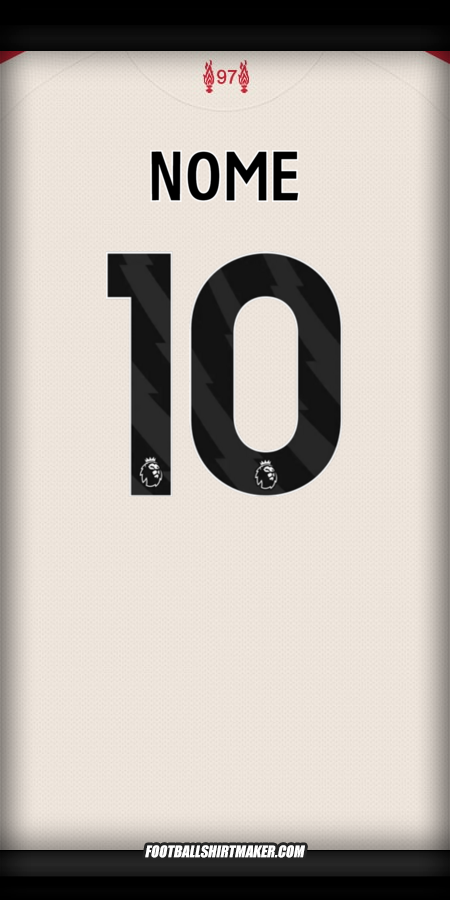 Maglia Liverpool FC 2025/2026 Seconda -  nome - 10