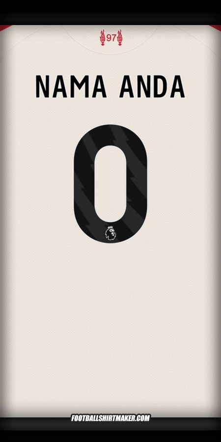 Jersey Liverpool FC 2025/2026 II -  nama anda - 0