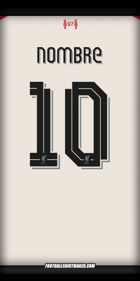 Jersey Liverpool FC Cup 2025/2026 Visita -  nombre - 10