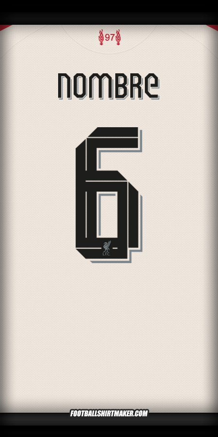 Jersey Liverpool FC Cup 2025/2026 Visita -  nombre - 6