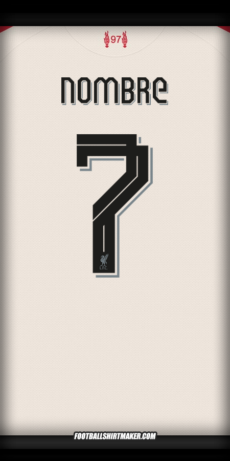 Jersey Liverpool FC Cup 2025/2026 Visita -  nombre - 7