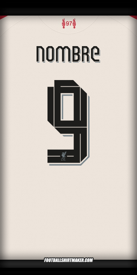 Jersey Liverpool FC Cup 2025/2026 Visita -  nombre - 9