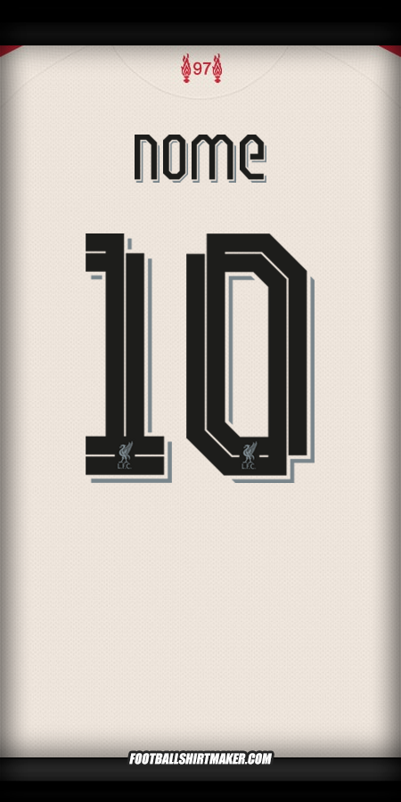 Maglia Liverpool FC Cup 2025/2026 Seconda -  nome - 10