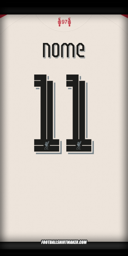 Maglia Liverpool FC Cup 2025/2026 Seconda -  nome - 11