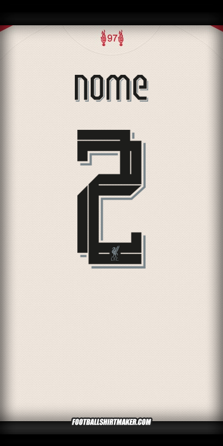 Maglia Liverpool FC Cup 2025/2026 Seconda -  nome - 2