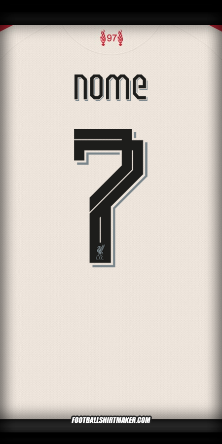 Maglia Liverpool FC Cup 2025/2026 Seconda -  nome - 7