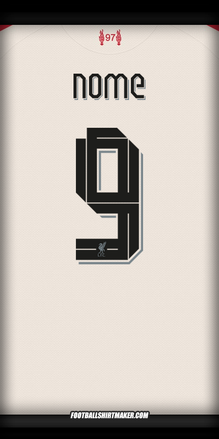 Maglia Liverpool FC Cup 2025/2026 Seconda -  nome - 9