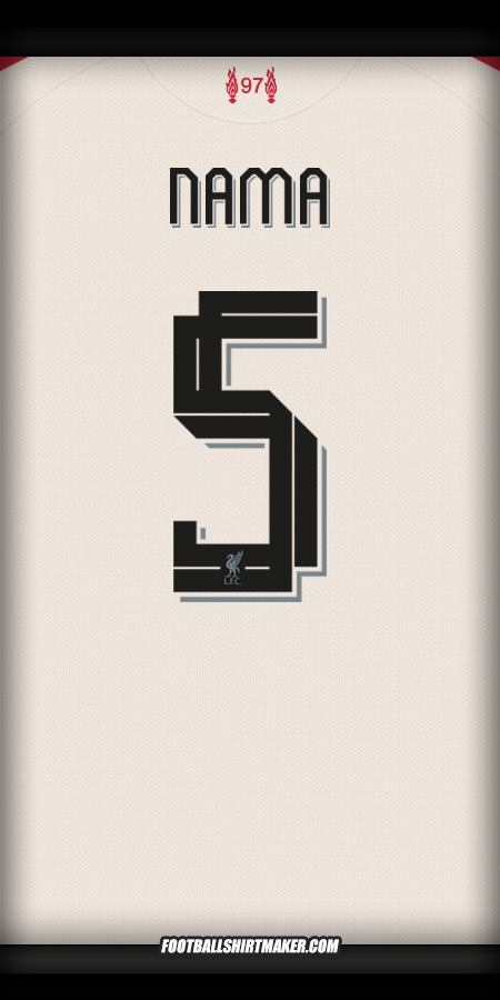 Jersey Liverpool FC Cup 2025/2026 Alternatif -  nama - 5