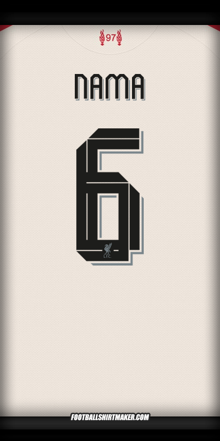 Jersey Liverpool FC Cup 2025/2026 Alternatif -  nama - 6