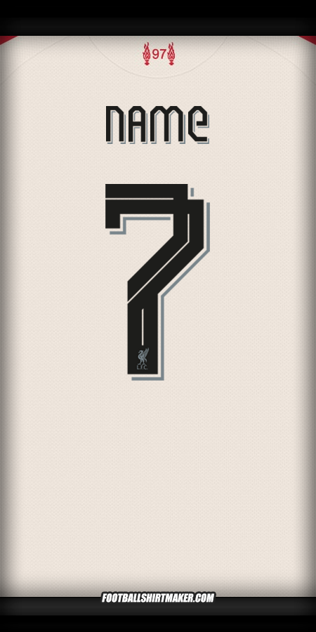 Trikot Liverpool FC Cup 2025/2026 Auswärts -  name - 7