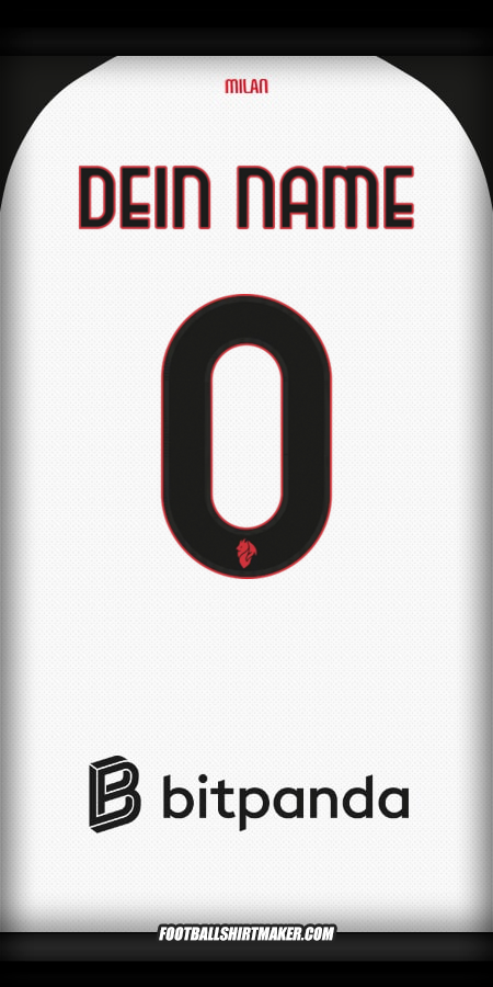 Trikot AC Milan 2025/2026 Auswärts -  dein name - 0