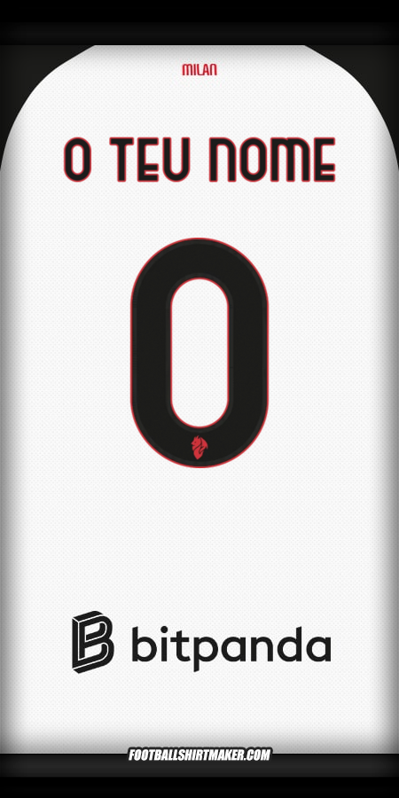 Camisola AC Milan 2025/2026 Alternativa -  o teu nome - 0