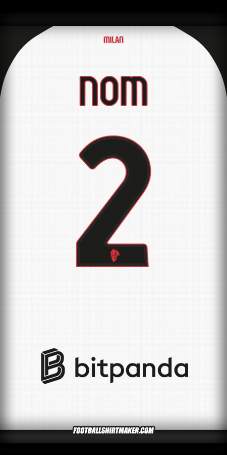 Maillot AC Milan 2025/2026 Extérieur -  nom - 2