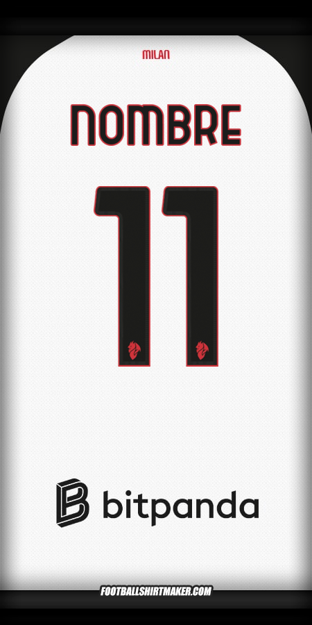 Jersey AC Milan 2025/2026 Visita -  nombre - 11