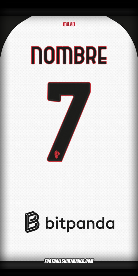 Jersey AC Milan 2025/2026 Visita -  nombre - 7