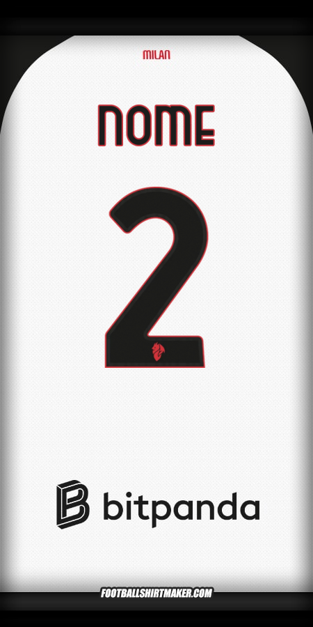 Maglia AC Milan 2025/2026 Seconda -  nome - 2