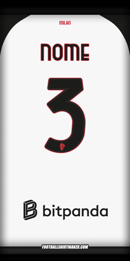 Camisa AC Milan 2025/2026 Alternativa -  nome - 3