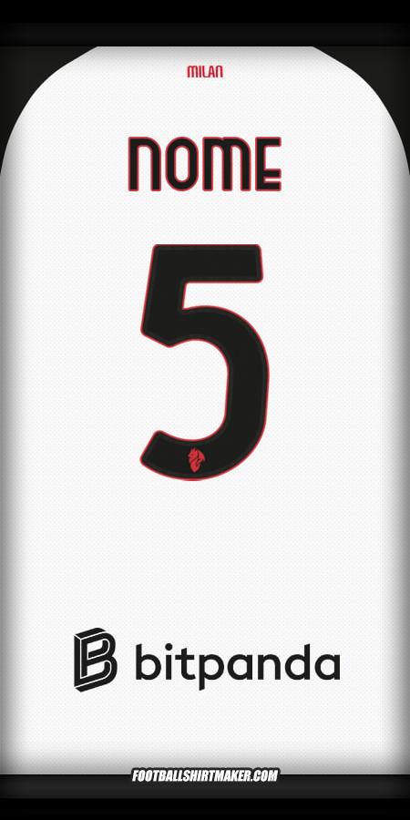Maglia AC Milan 2025/2026 Seconda -  nome - 5