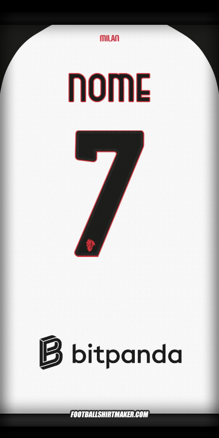 Maglia AC Milan 2025/2026 Seconda -  nome - 7