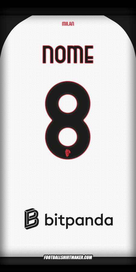 Maglia AC Milan 2025/2026 Seconda -  nome - 8