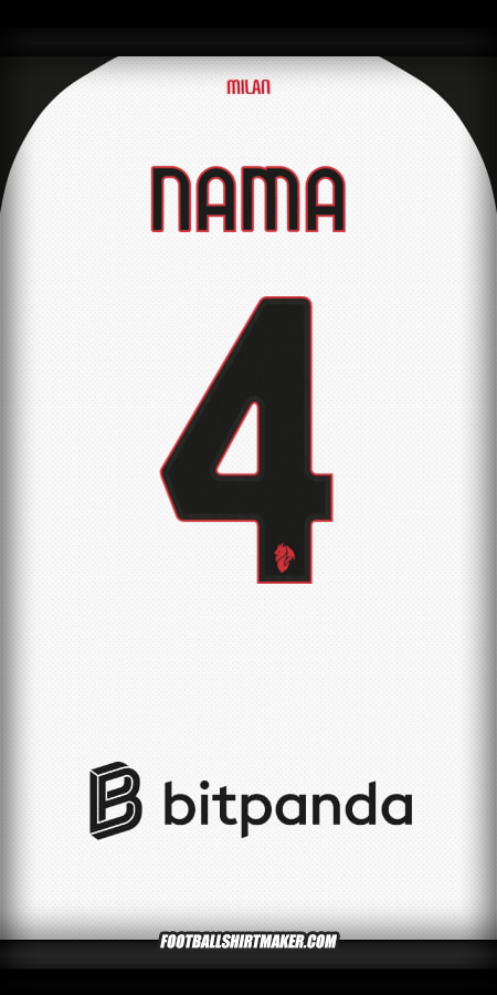 Jersey AC Milan 2025/2026 Alternatif -  nama - 4