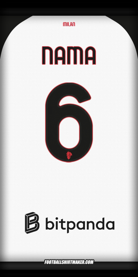 Jersey AC Milan 2025/2026 Alternatif -  nama - 6