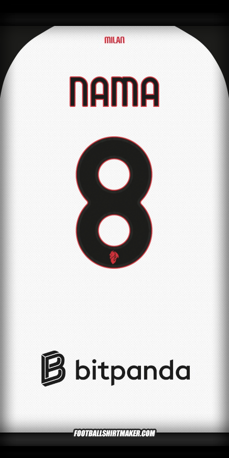 Jersey AC Milan 2025/2026 Alternatif -  nama - 8
