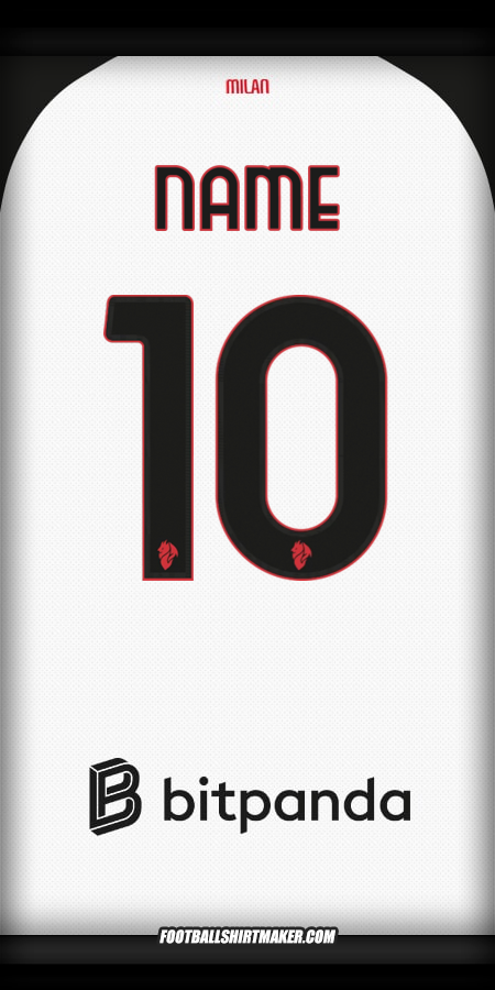 Jersey AC Milan 2025/2026 Away -  name - 10