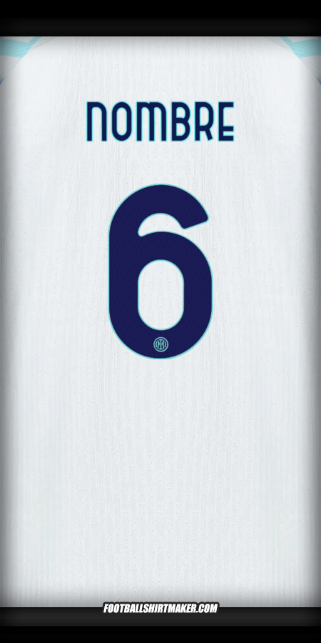 Jersey Inter Cup 2025/2026 Visita -  nombre - 6