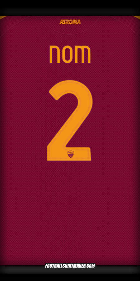 Maillot AS Roma Cup 2025/2026 -  nom - 2