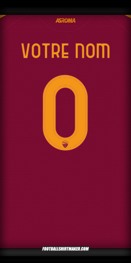 Maillot AS Roma 2025/2026 Cup -  votre nom - 0