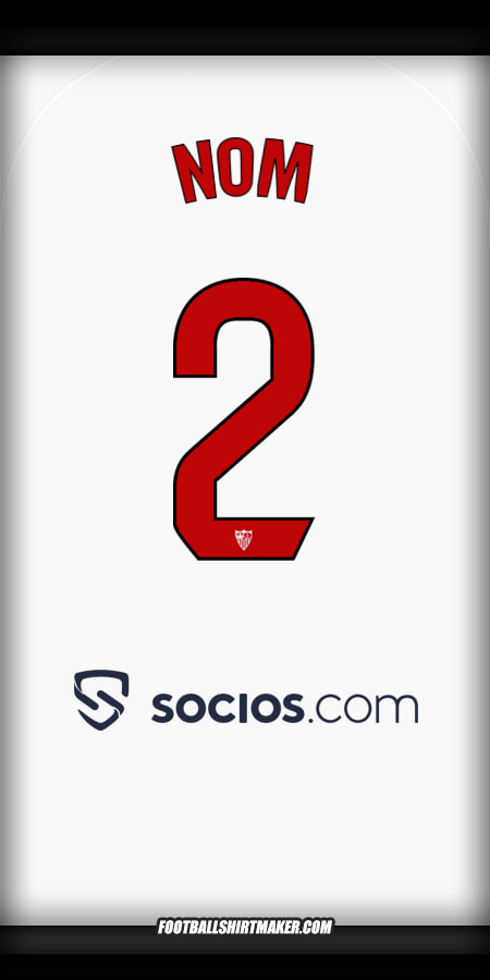 Maillot Sevilla FC 2025/2026 -  nom - 2