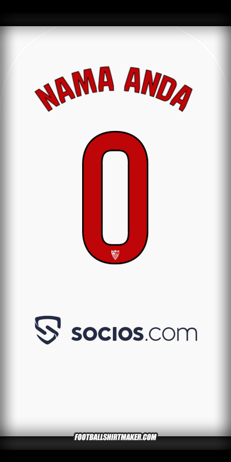 Jersey Sevilla FC 2025/2026 -  nama anda - 0