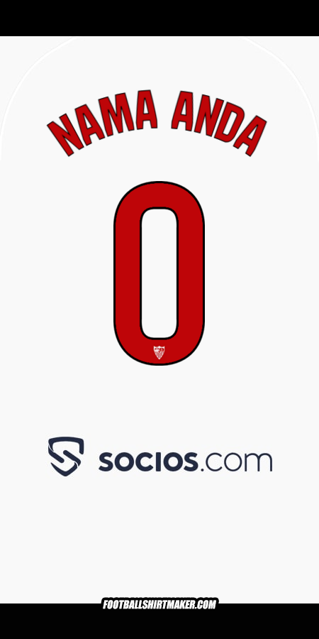 Jersey Sevilla FC 2025/2026 -  nama anda - 0