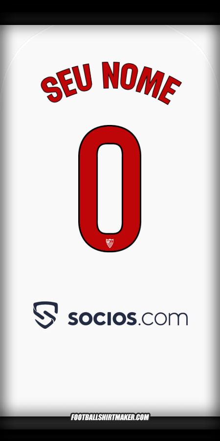 Camisa Sevilla FC 2025/2026 -  seu nome - 0