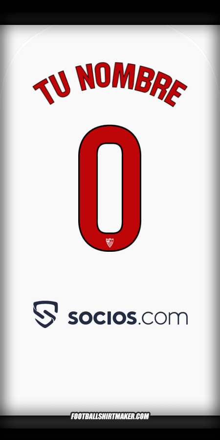 Camiseta Sevilla FC 2025/2026 -  tu nombre - 0