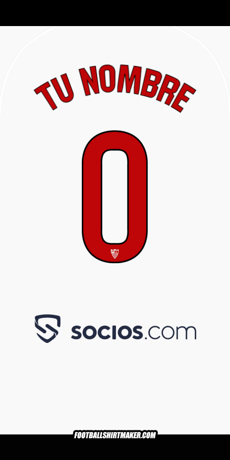 Camiseta Sevilla FC 2025/2026 -  tu nombre - 0
