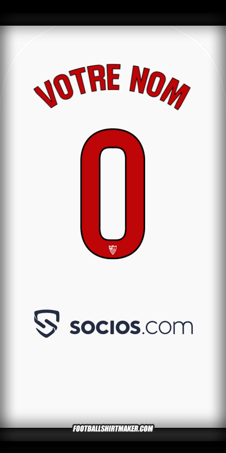 Maillot Sevilla FC 2025/2026 -  votre nom - 0