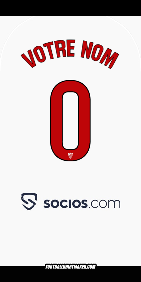 Maillot Sevilla FC 2025/2026 -  votre nom - 0